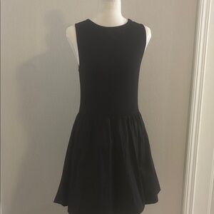 Leith Black Fit and Flare Dress Size M Sleeveless Minimalist Skater Dress